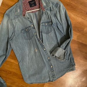 Jean button up shirt
